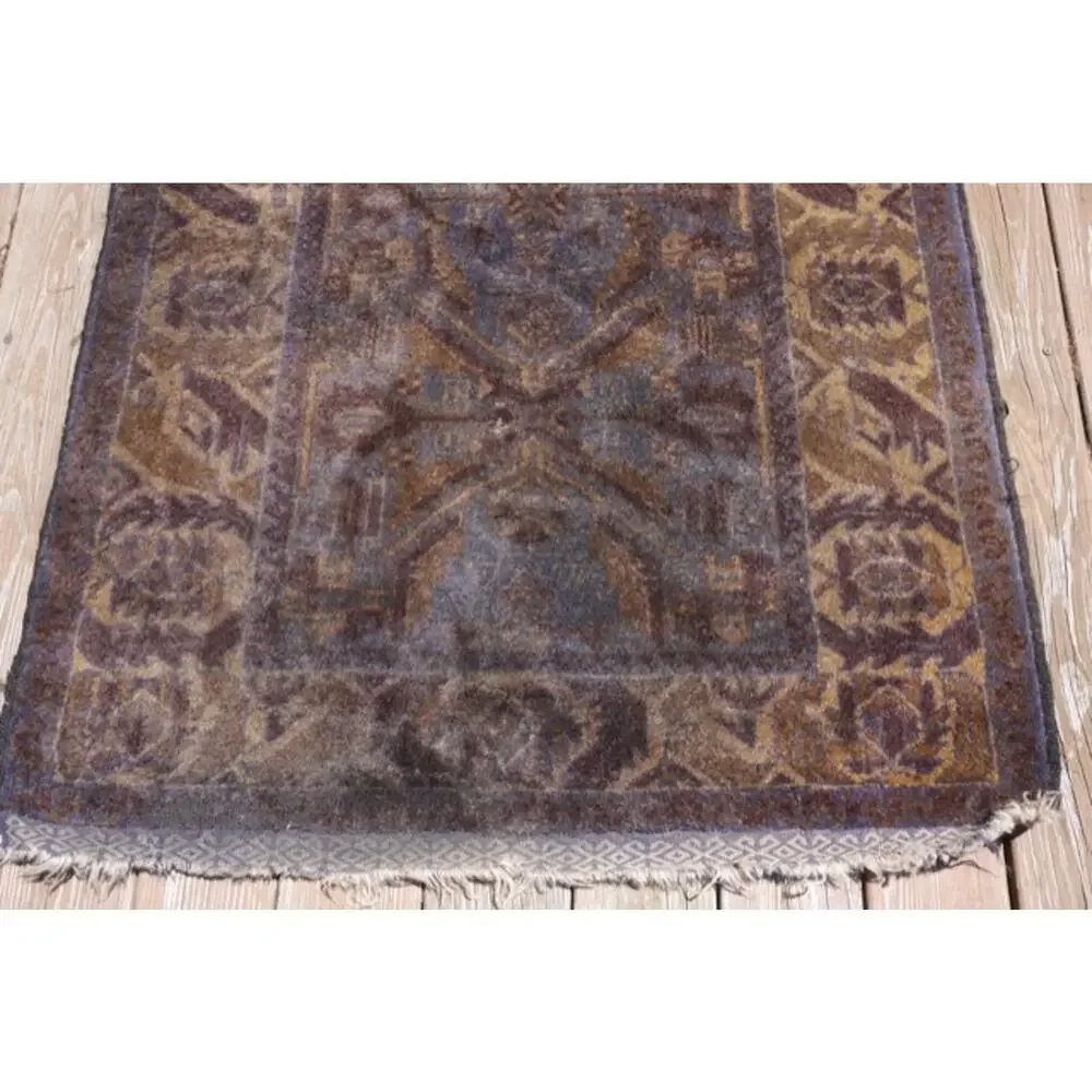Vintage Antique WORN Distressed Turkish Caucasian Wool Prayer Rug 6.5'x3.5'